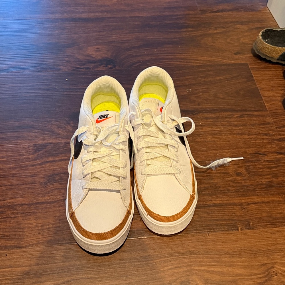 Nike White and Tan Sneakers